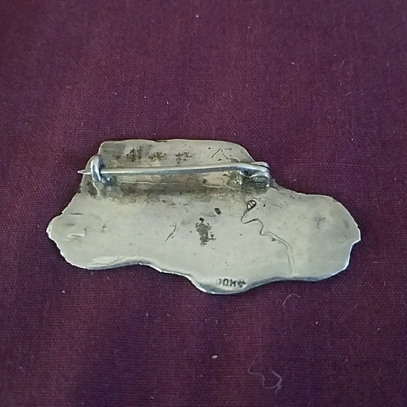 Super Rare Sterling Egyptian "Rubbing" Brooch - Picture 2 of 3